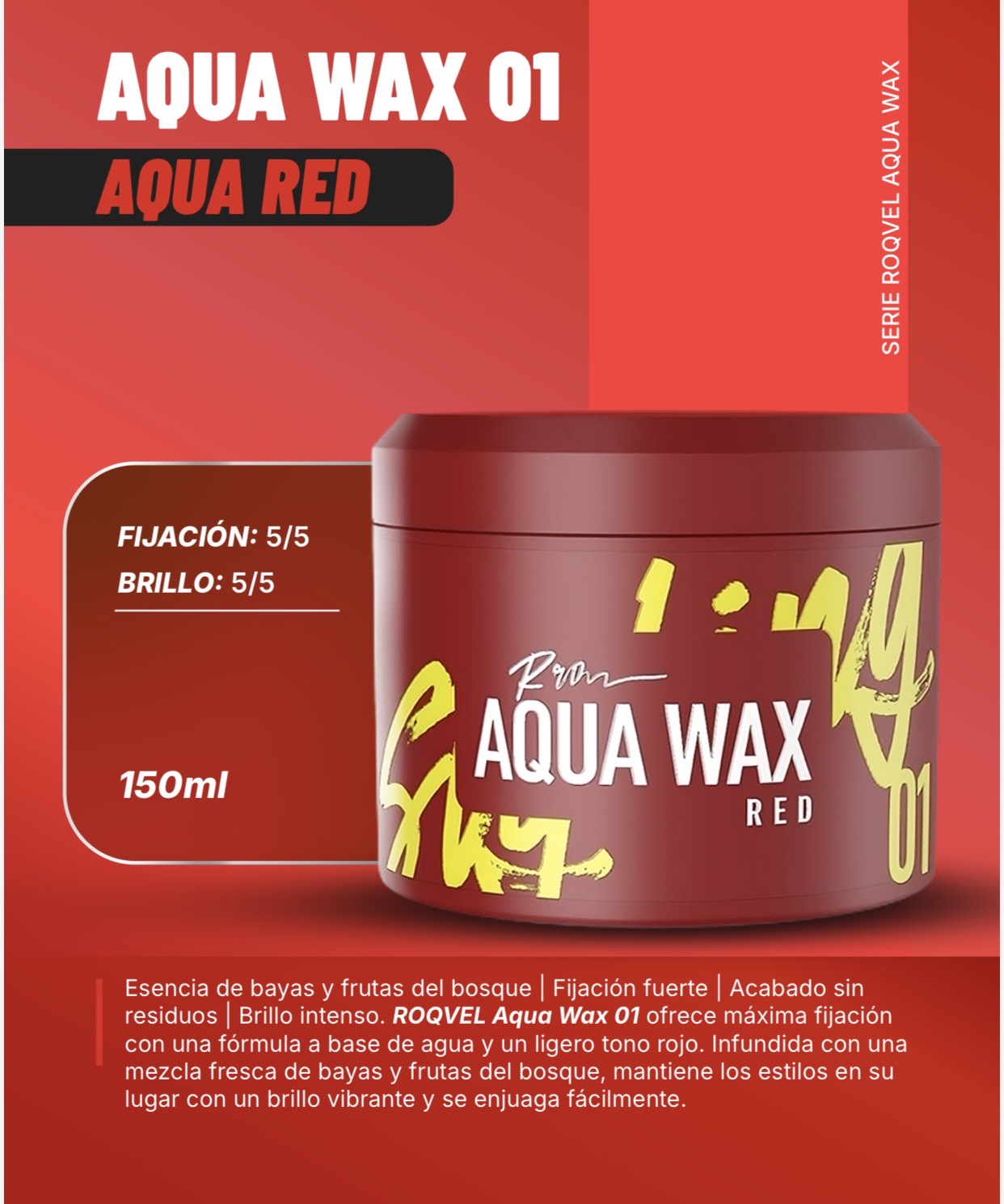 Cera Aqua Red 01 Roqvel 150 Ml