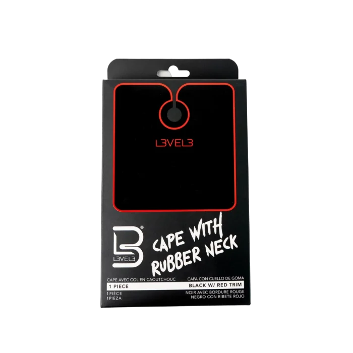 CAPA LEVEL3 CUELLO SILICONA NEGRA BORDE ROJO