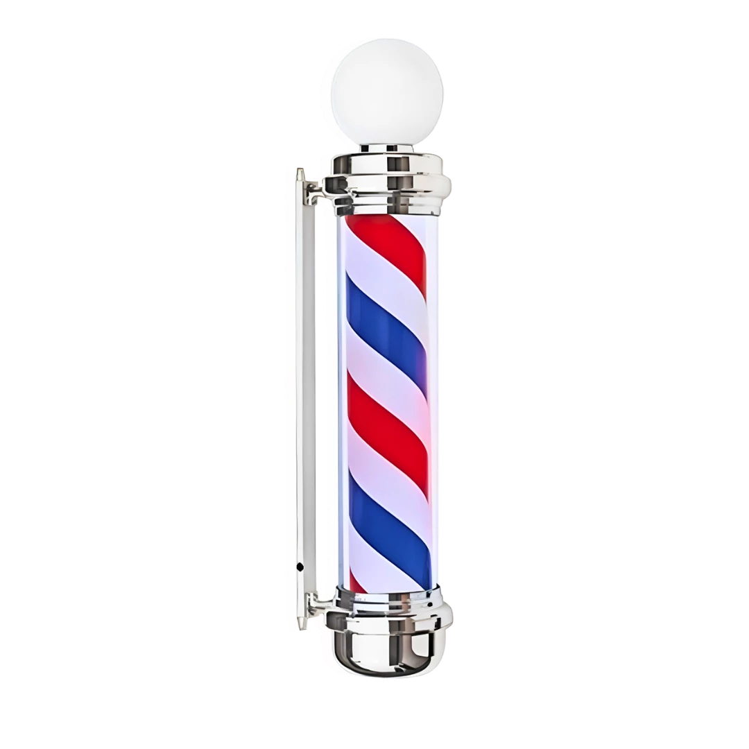 POLE BARBER CLÁSICO CON ESFERA SILVER 85CM