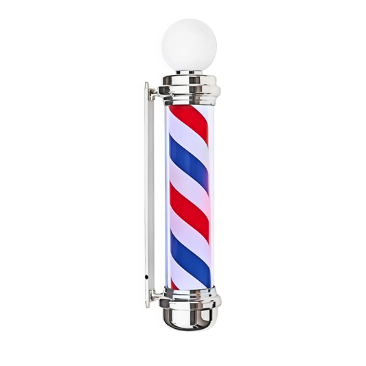 POLE BARBER CLÁSICO CON ESFERA SILVER 85CM