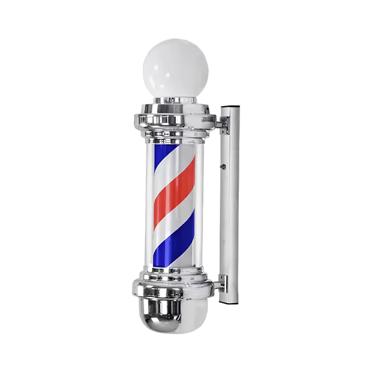 POLE BARBER CLÁSICO CON ESFERA SILVER 68CM